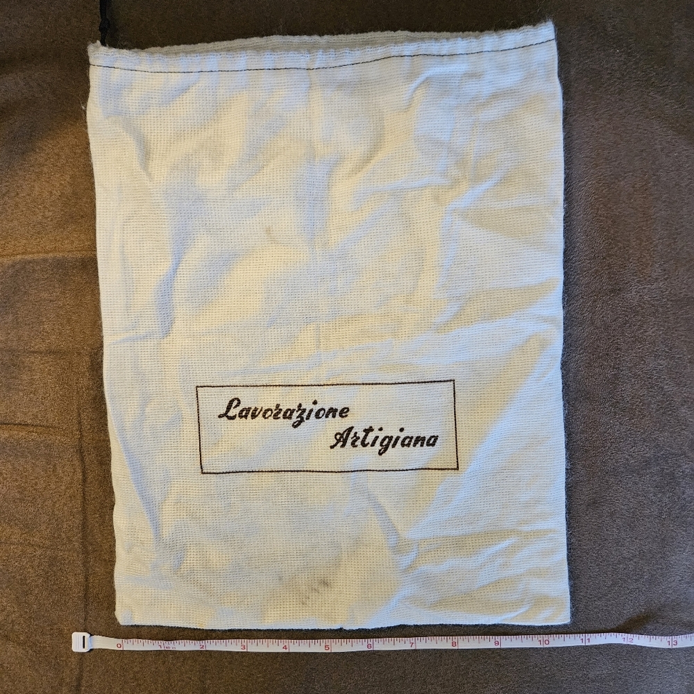 Lavorazione Artigiana White / Cream Drawstring Dust Bag